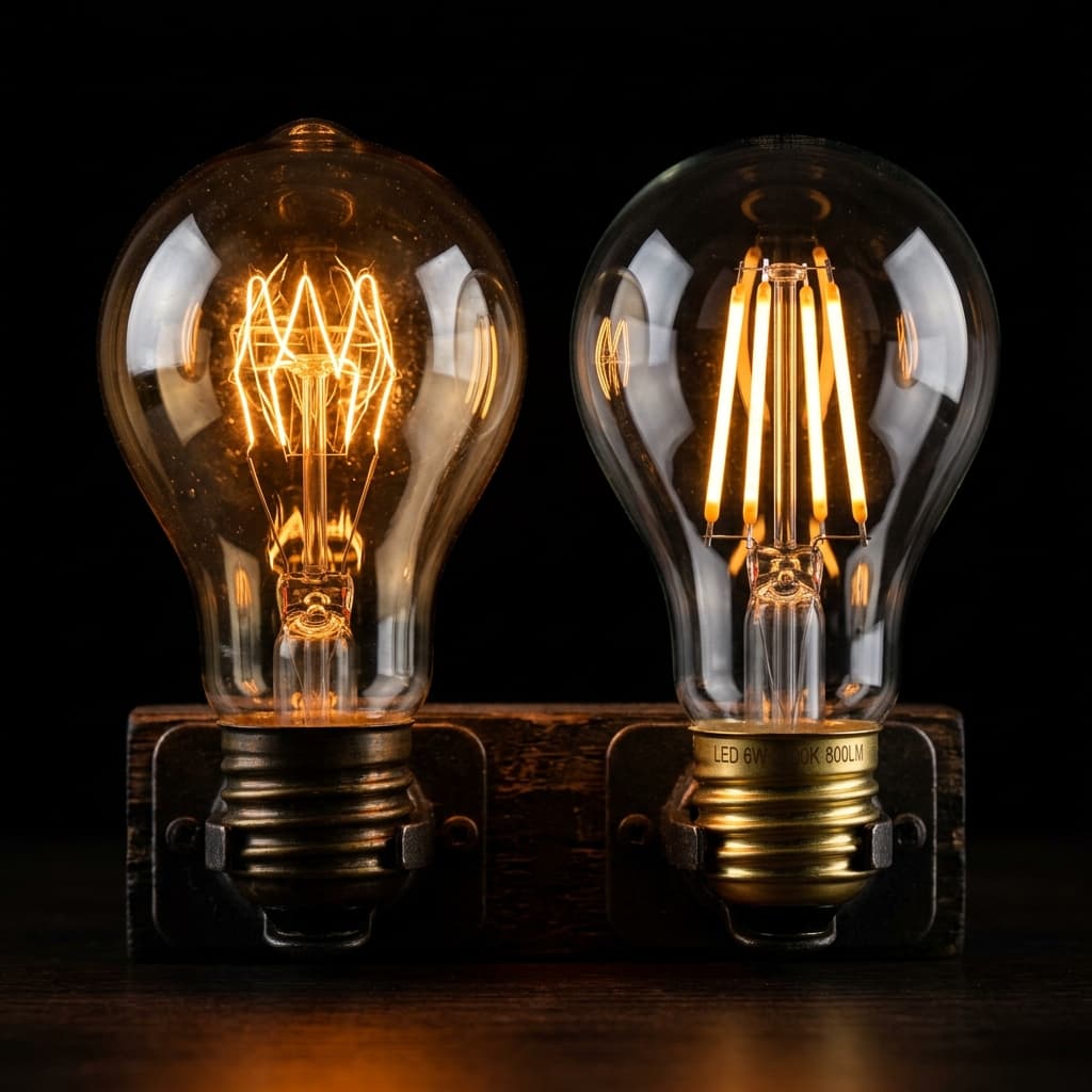 LED vs лампи розжарювання: що краще для ретро гірлянд?