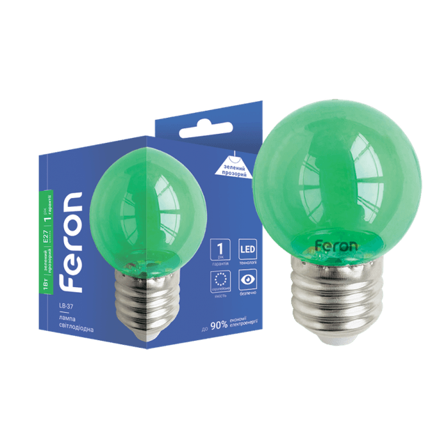 Світлодіодна декоративна лампа Feron 1Вт зелена