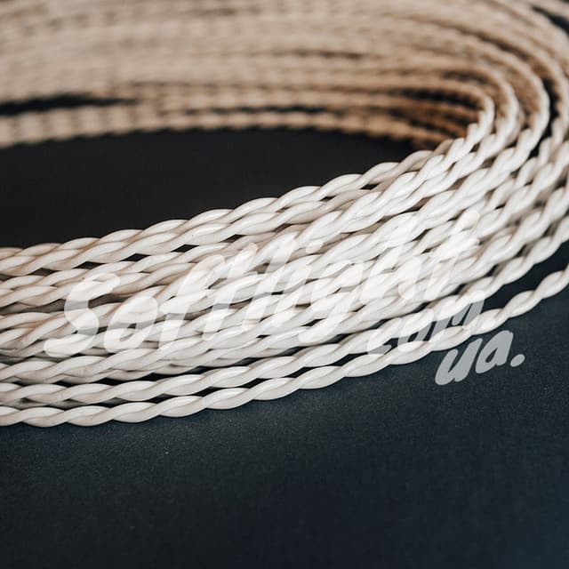 Провід білий кручений