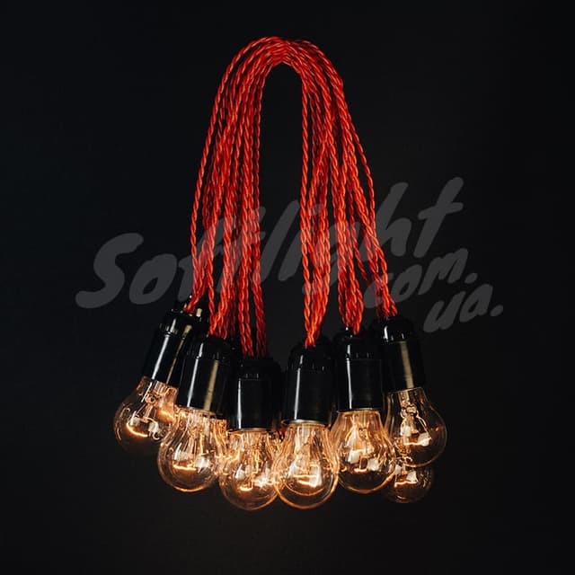 Гірлянда 10 метрів 20 ламп (червона)