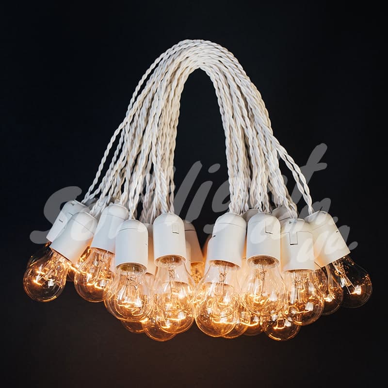 Оренда гірлянди 20 метрів 40 ламп (біла)