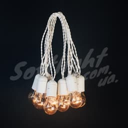 Гірлянда 5 метрів 10 ламп (біла) - 1