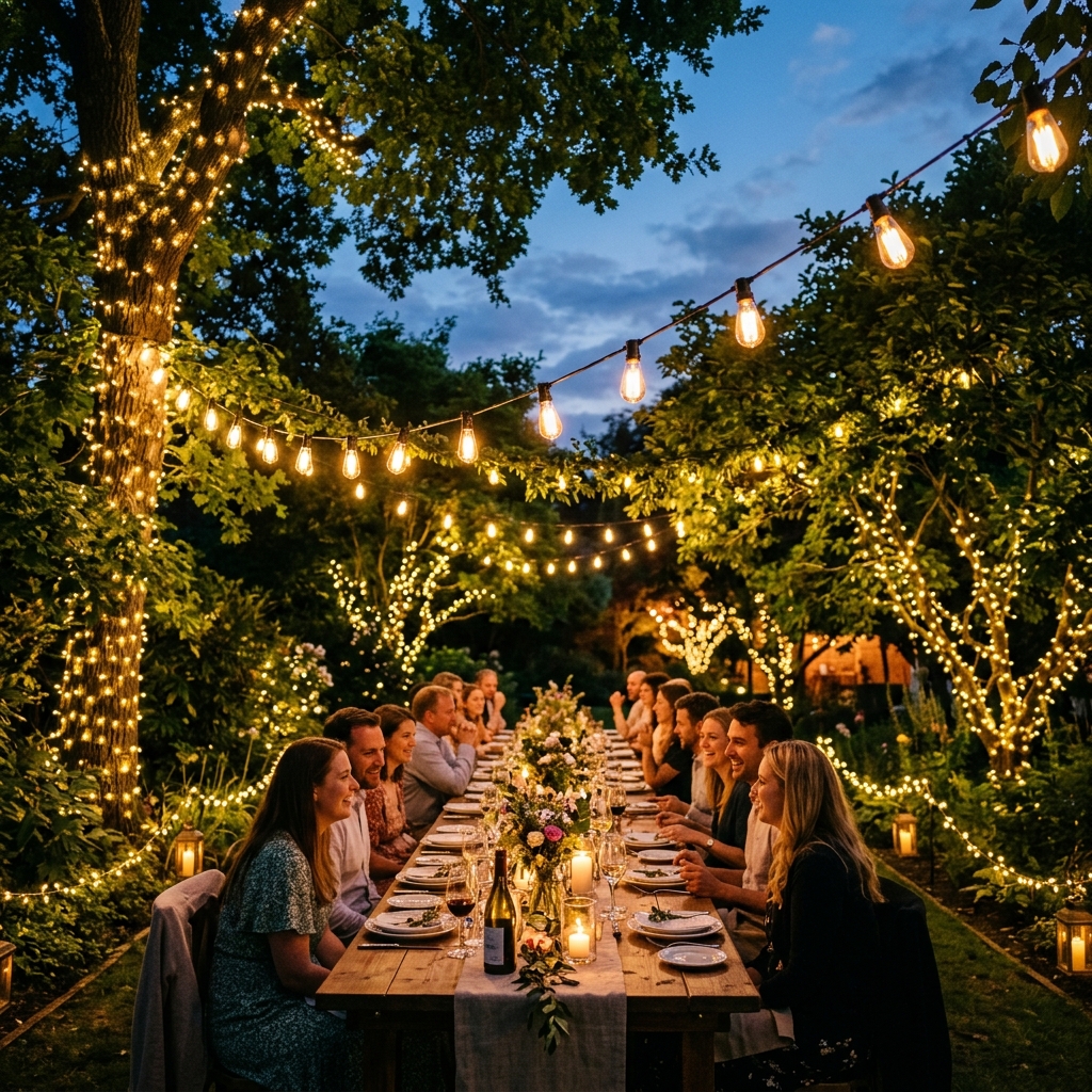 Гірлянди на деревах